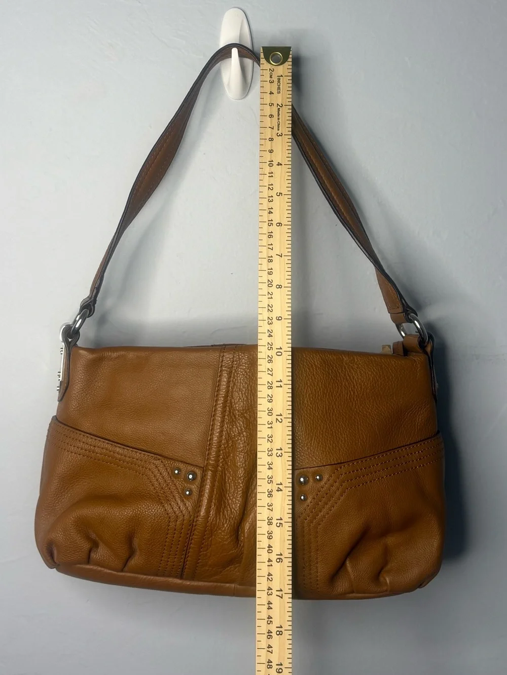 Tignanello Genuine Leather Brown Shoulder Bag Hobo Purse